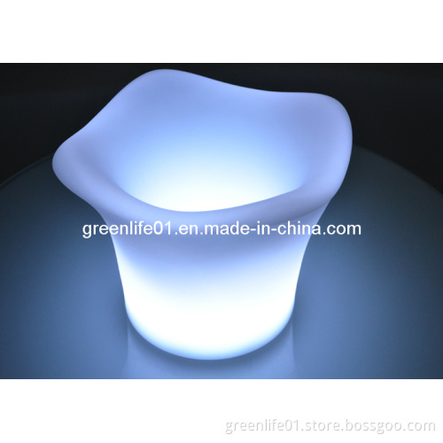 Hotel LED Ice Bucket, Colorful LED Furniture, LED Plastic Ice Bucket